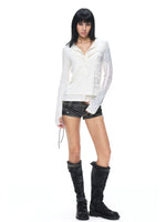 Y2K V-Neck Slim Fit T-Shirt