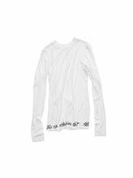 Basic Letter Print Semi-Sheer Long Sleeve Tee