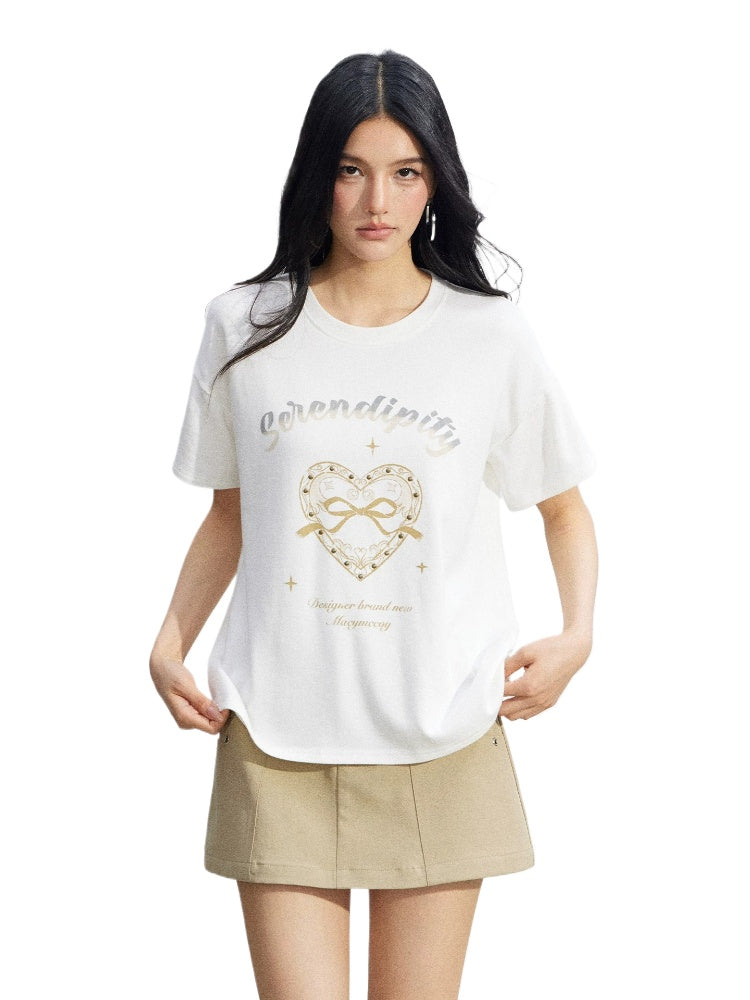 Lace Splice Print Tee