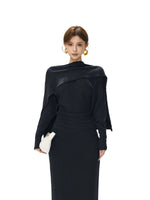 Detachable Shawl Knit Skirt Set