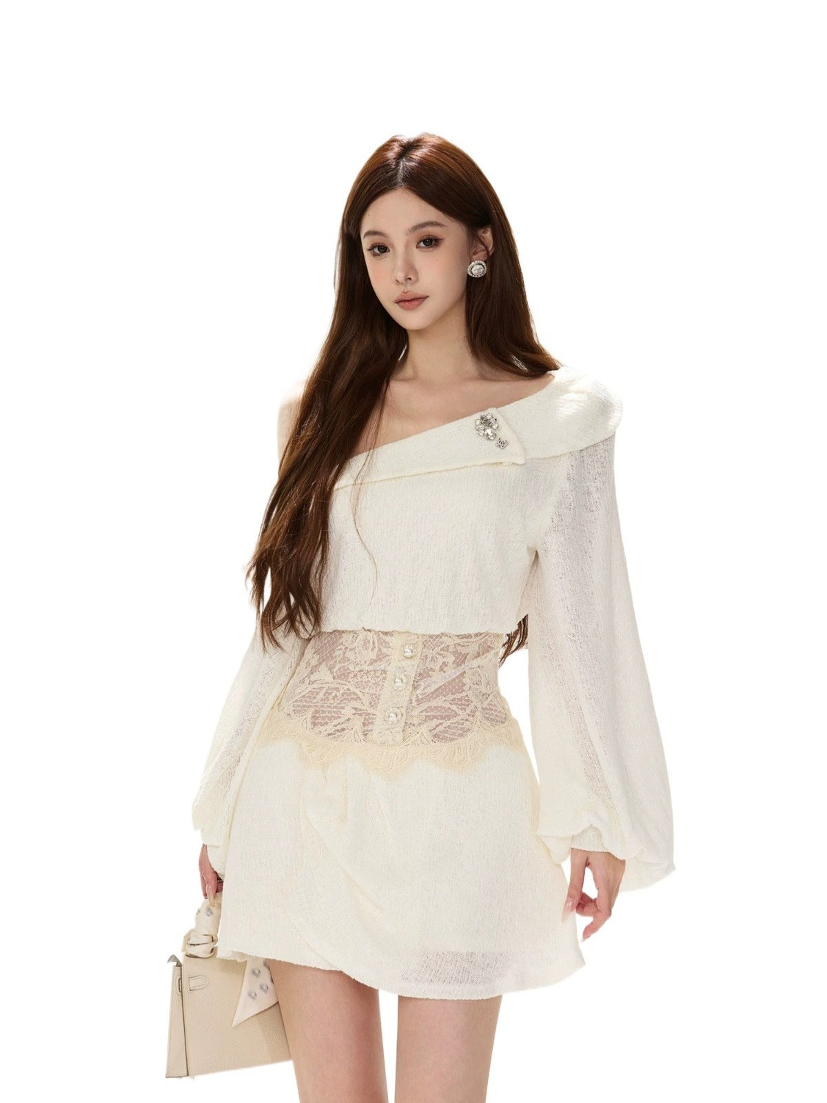 Rhinestone Lace Dress