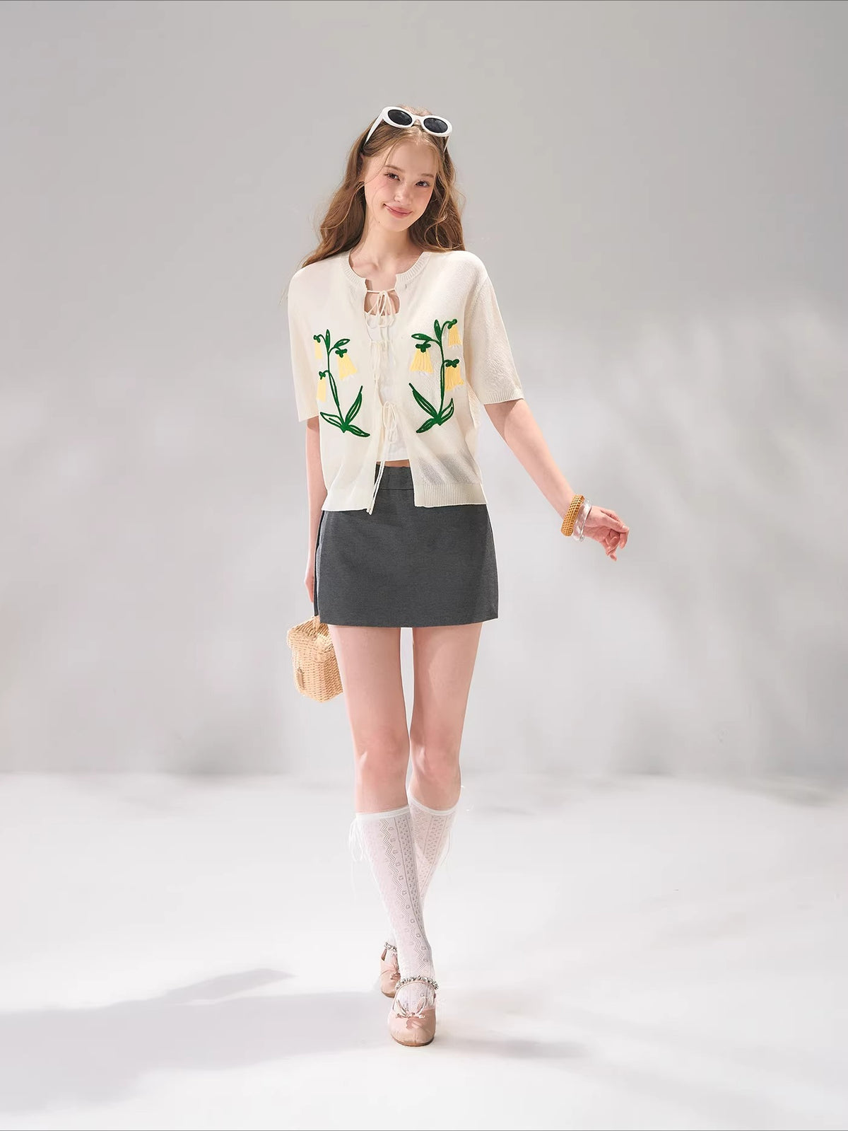 Side Slit A-line Skort