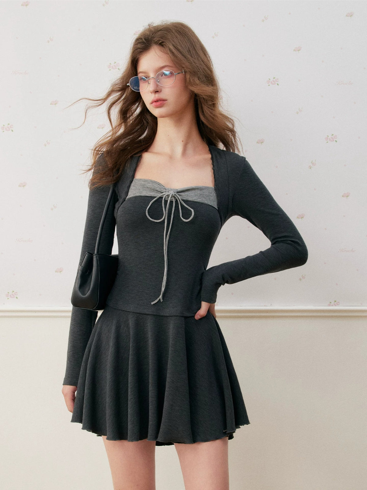 Contrast Stripe A-Line Mini Dress