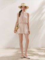 Chiffon Lace Halter Dress