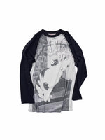 Bone Rhinestone Raglan Tee