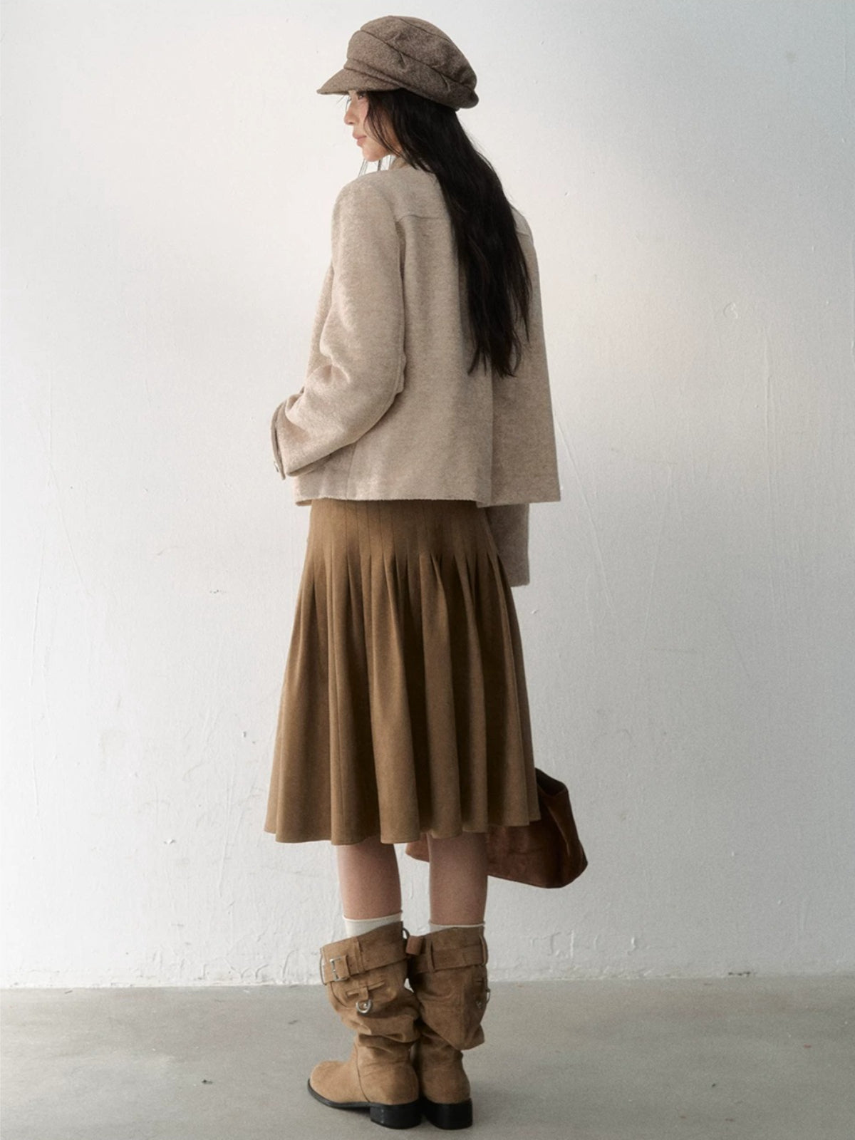 Vintage Gathered Wool Blend Jacket
