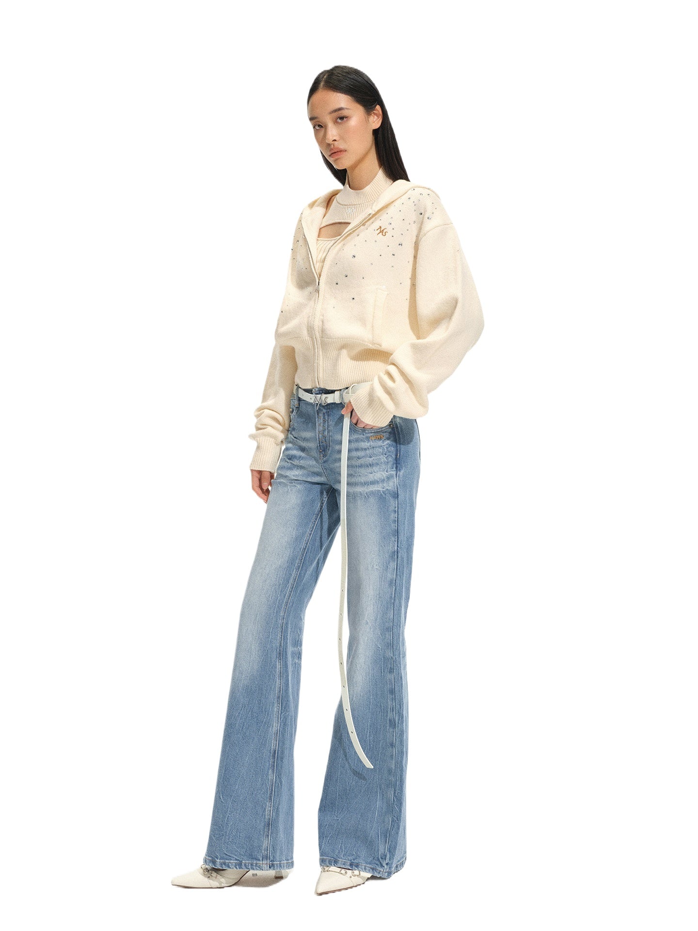 +5CM N4 Proportion Straight-Leg Jeans