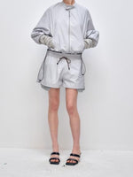 Color Block Outdoor Sports Jacket & Shorts Set