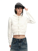 Ruched Hoodie Jacket