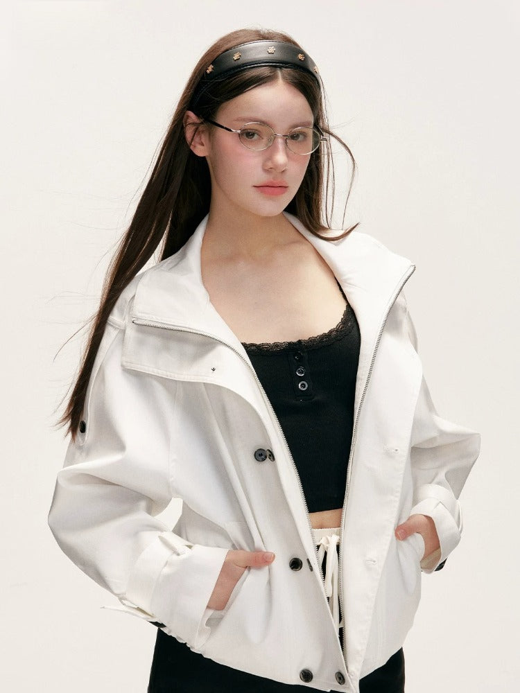 Contrast Waist Tie Skirt