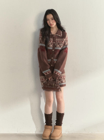 “Fair Isle Pup” Vintage Knit Set