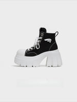 Platform Canvas Short Boots