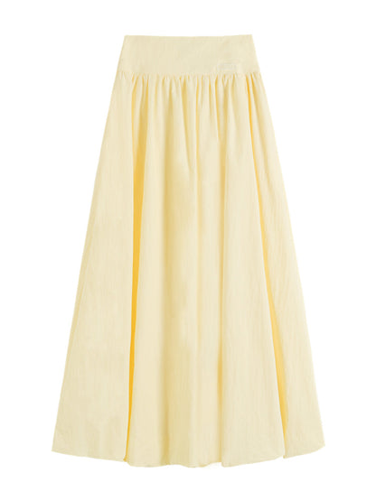 Solid-colored High-waist Simple Bud-shaped Skirt