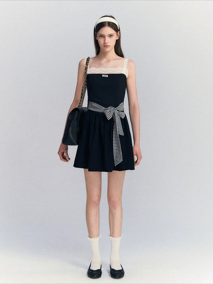 Lace Bow Slip Dress