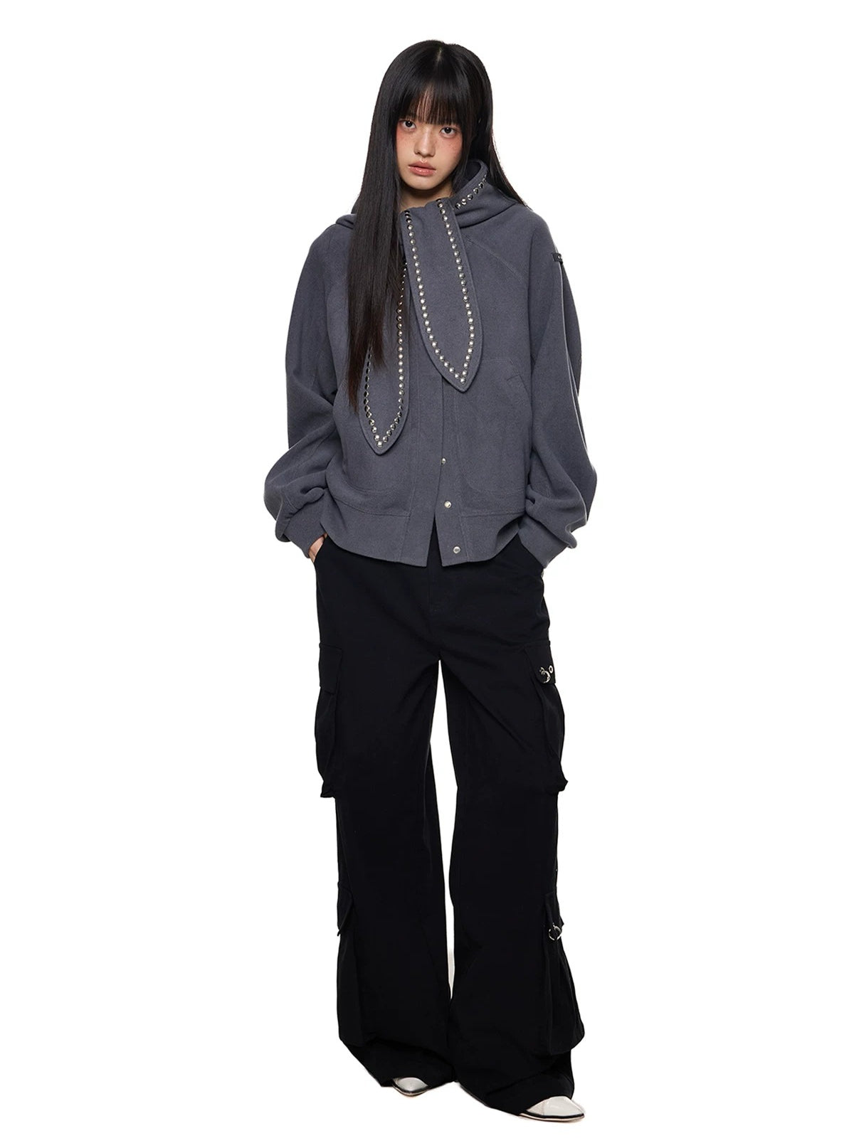 Rabbit Ear Rivet Hoodie