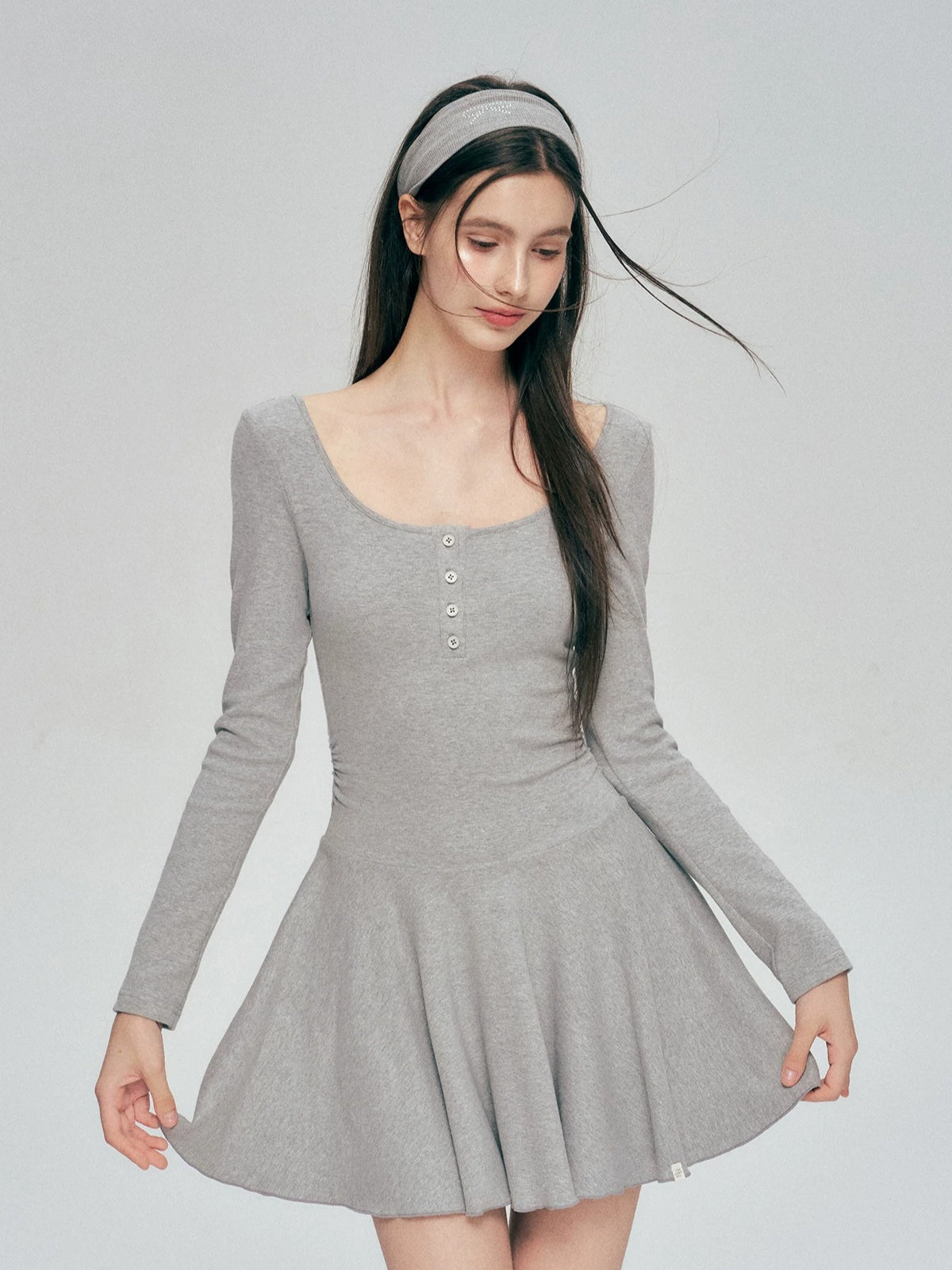 Square Neck A-Line Dress