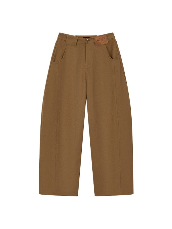 Relaxed Fit Curved-Cut Trousers