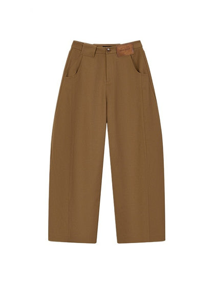Relaxed Fit Curved-Cut Trousers