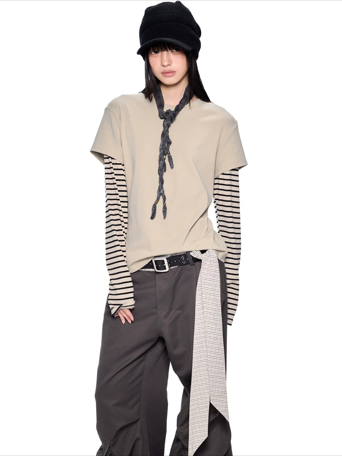 Faux Layered Stripe Tee