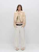 Faux Fur Stand Collar Coat