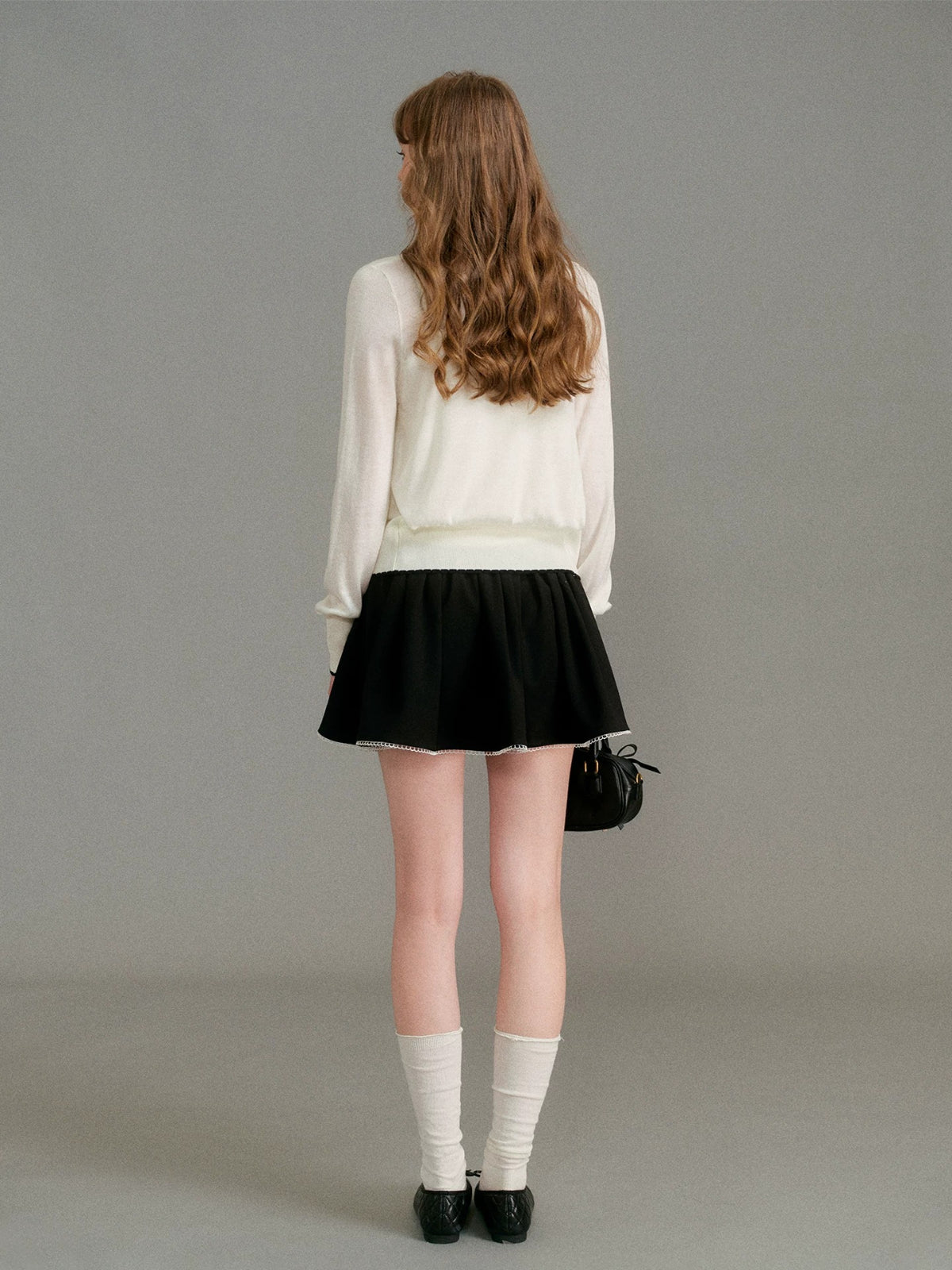 Bow Trim Knit Set