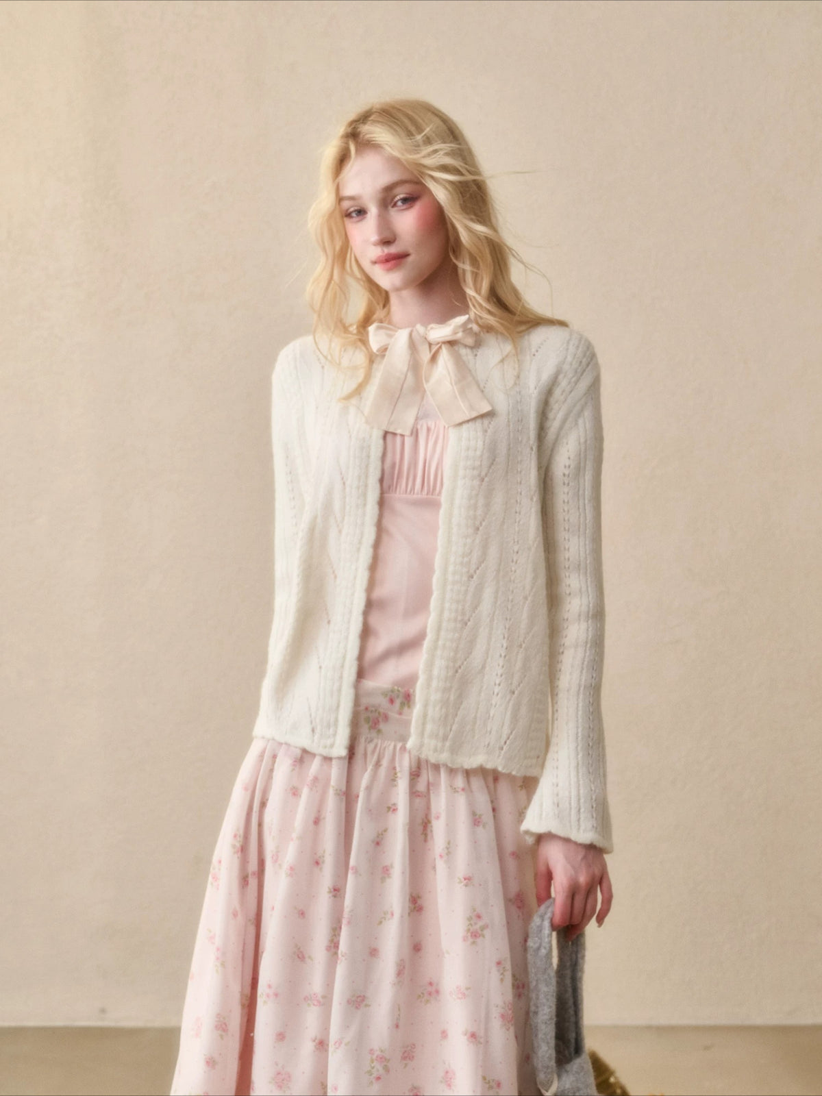 Ribbon Knit Cardigan