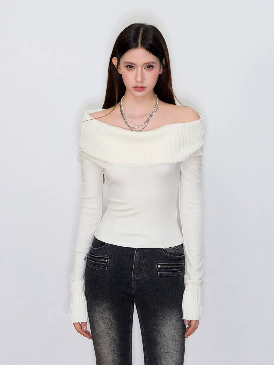 Rose Draped Knit Top