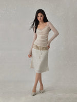 Lace Cowl Neck Top