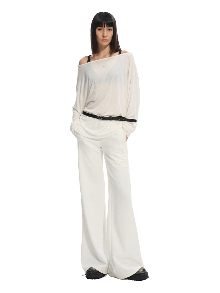 Beibai Mid-rise Fitted Flare Pants