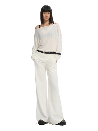 Beibai Mid-rise Fitted Flare Pants