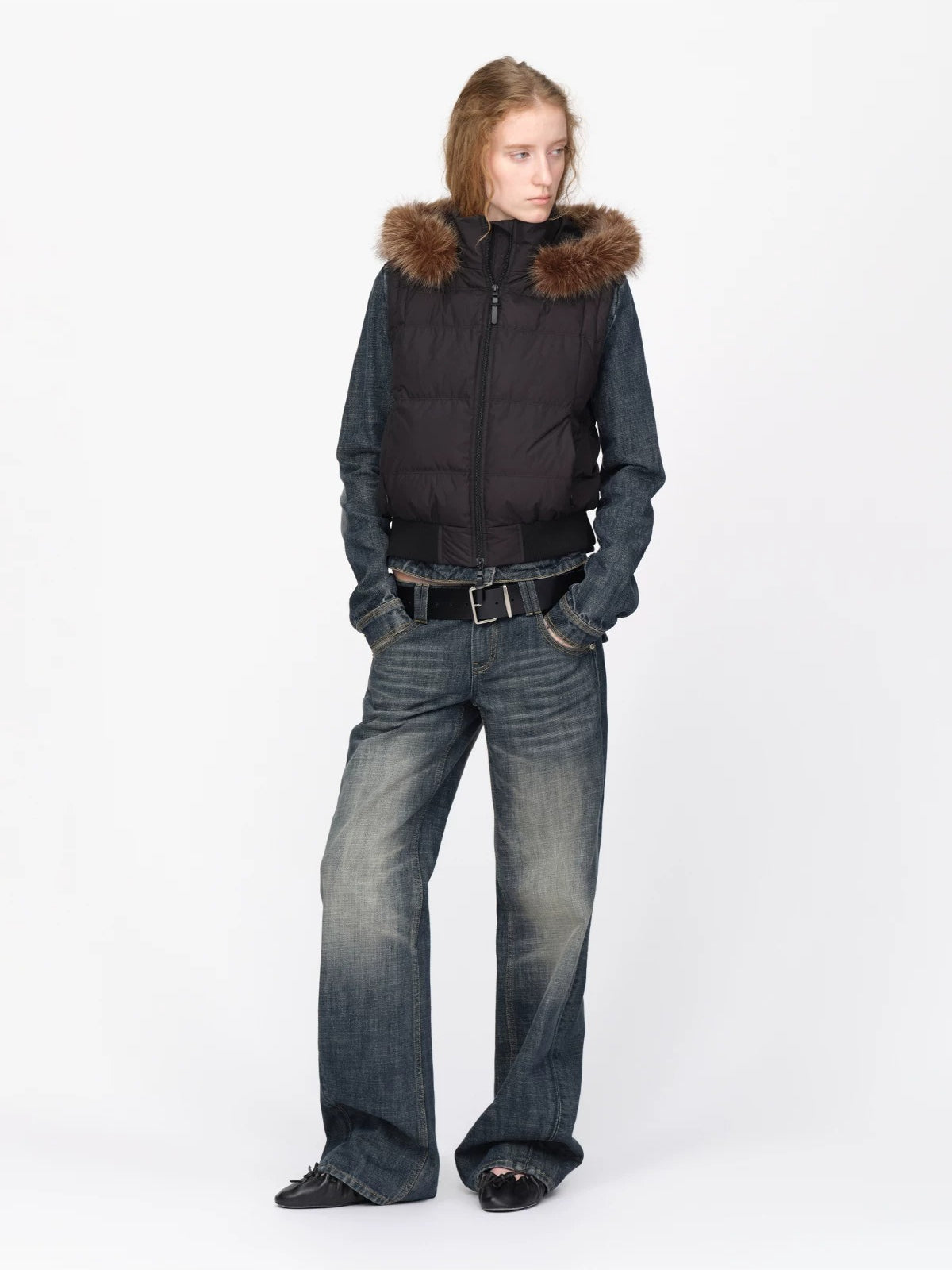 Detachable Sleeve Down Puffer Jacket