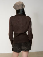 Vintage Sailor Collar Woolen Jacket