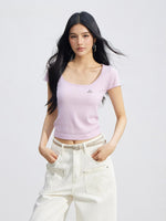U-Neck Slim Basic Tee