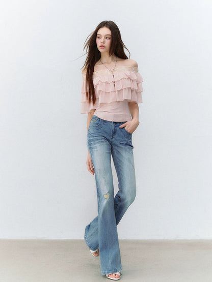 Goddess Ruffle Lace Top