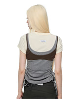 Korean Lace Trim Drawstring T-Shirt