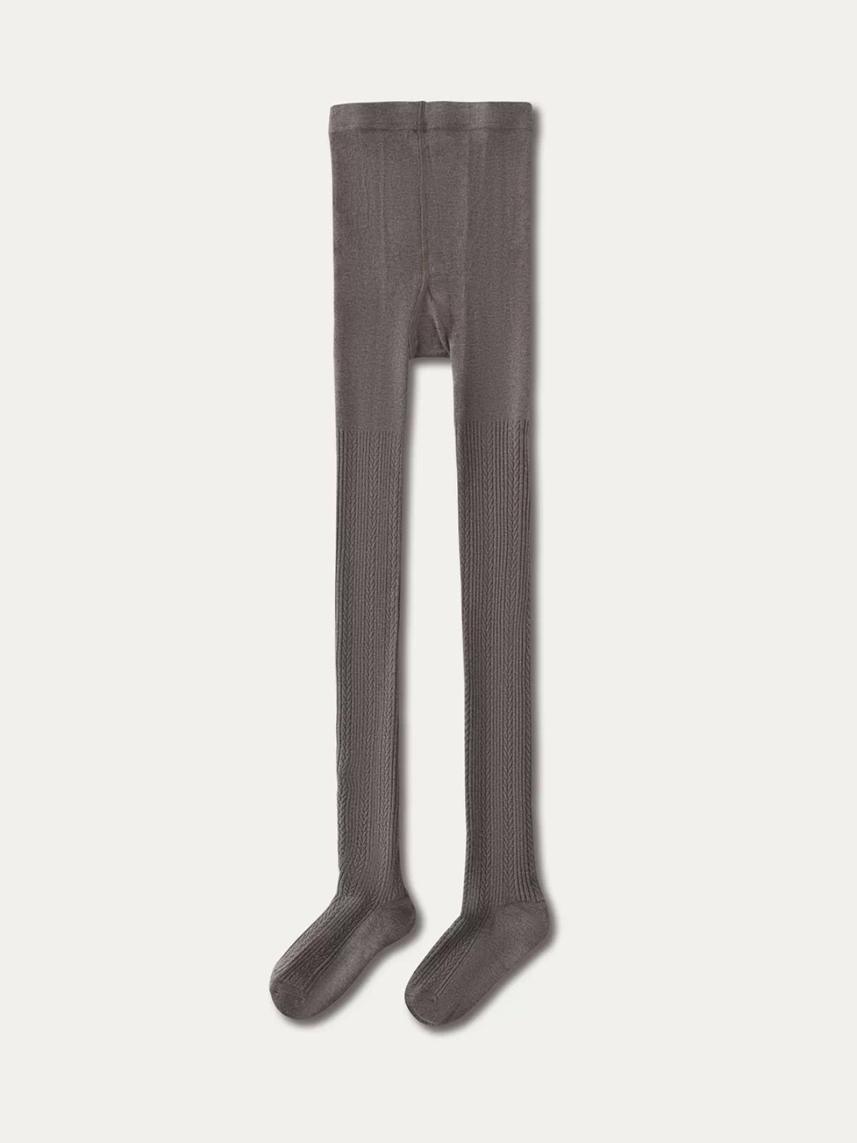 Cable Knit Wool Footed Tights