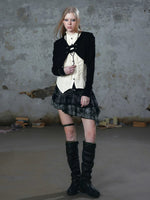 Vintage Ruffled Layered Cardigan