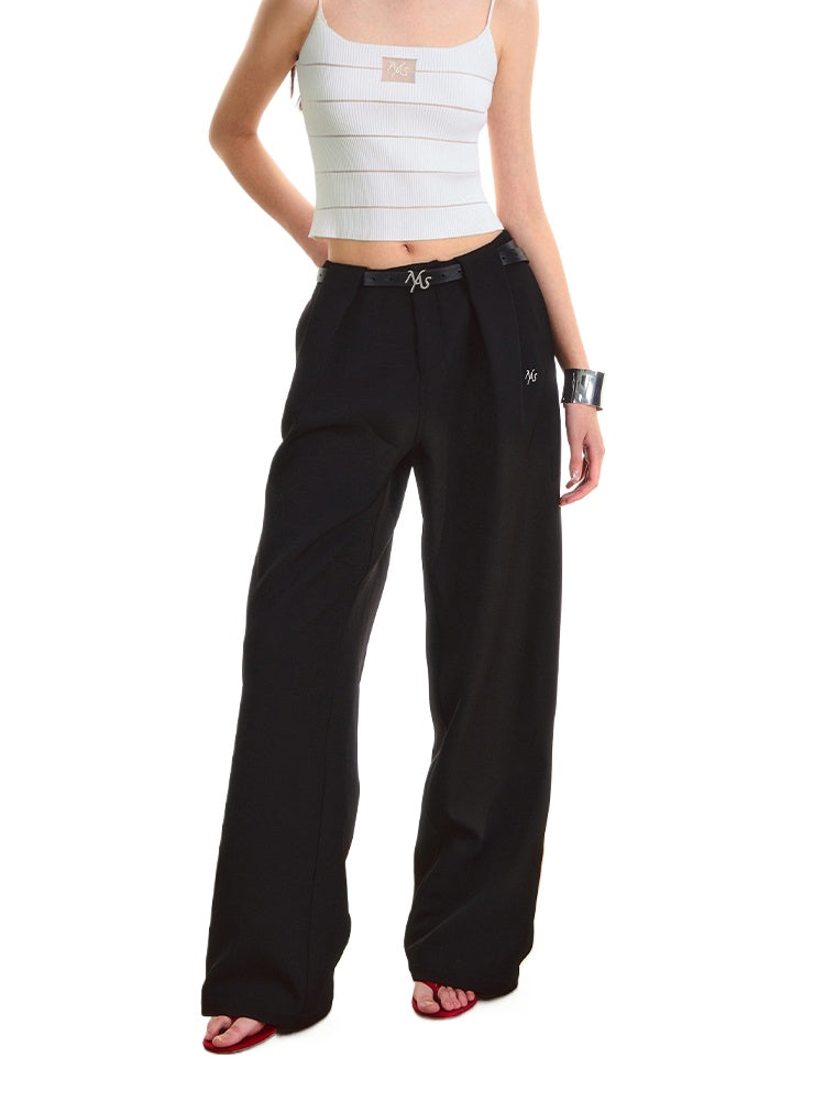 3D Pleated Suit Pants