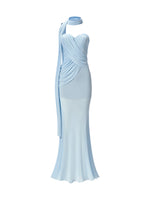 Ruched Design Asymmetrical Mermaid Dress