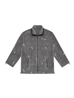 Floral Embroidered Fleece Jacket
