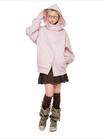Hooded Wool Blend Jacket