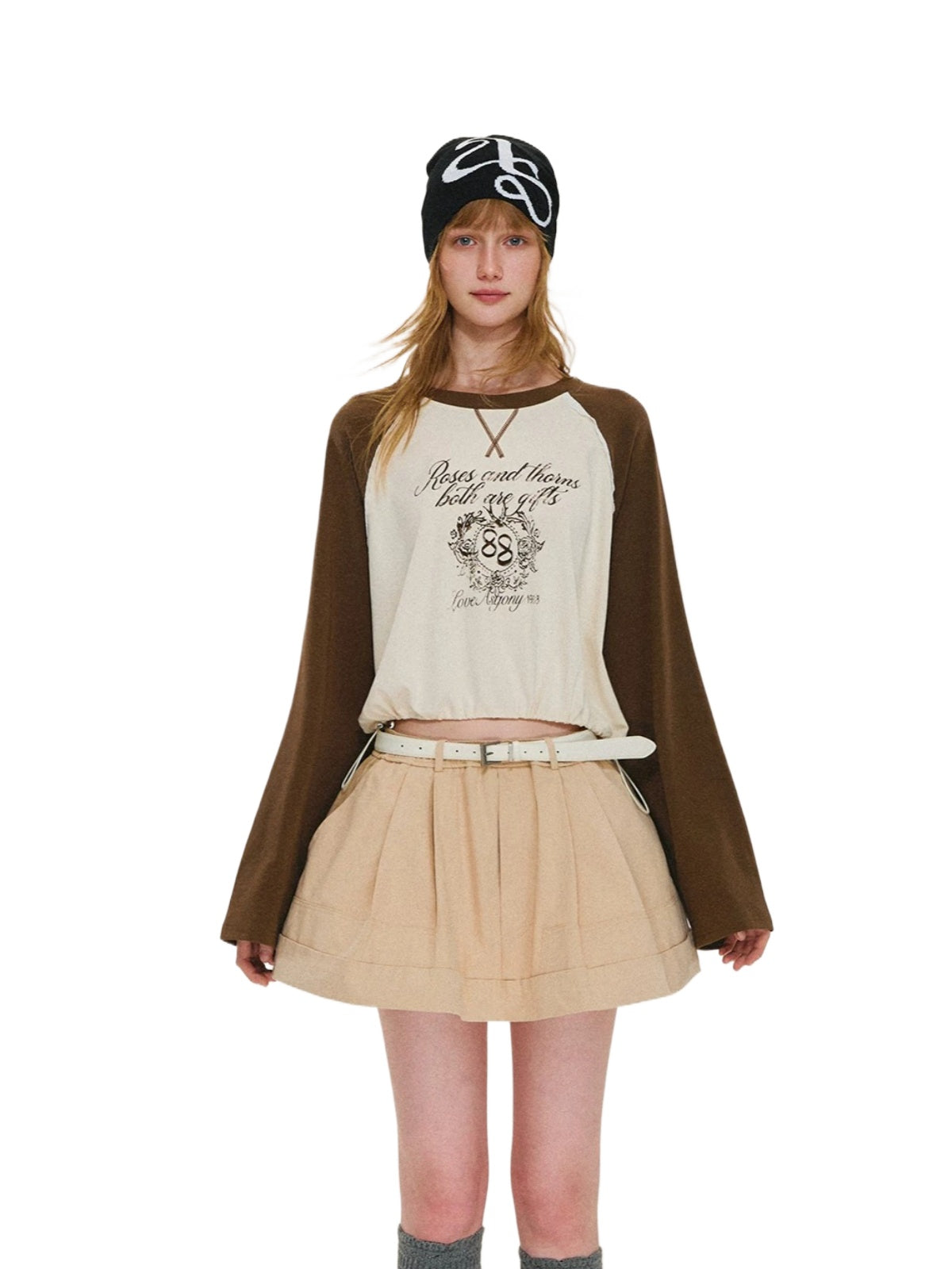 Vintage Contrast Raglan Top