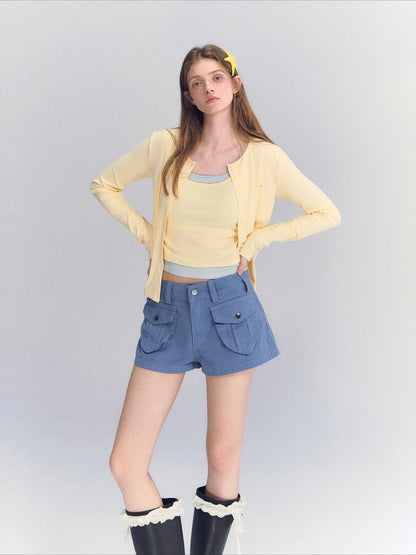 Blue Cargo Shorts