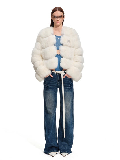 Polar Shearling Fox Fur Jacket
