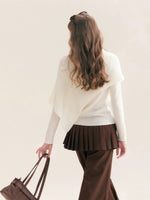 Asymmetric Cape Knit Top