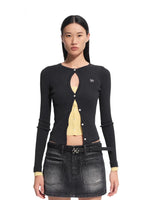 Perth Cutout Contrast Cardigan