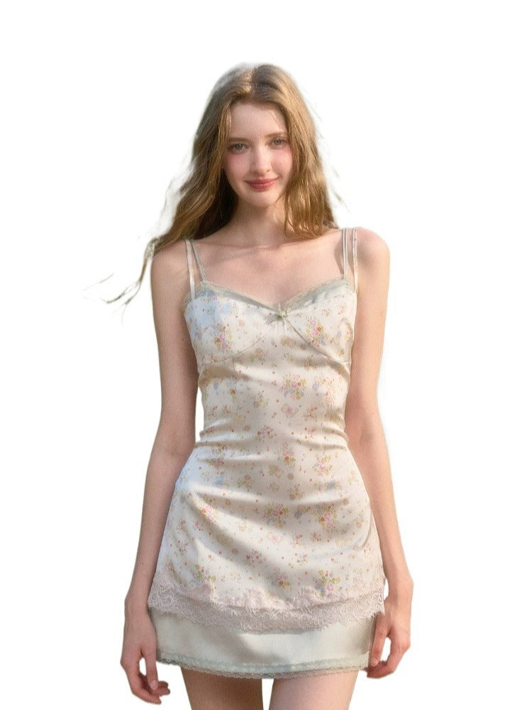 Floral Satin Slip Dress