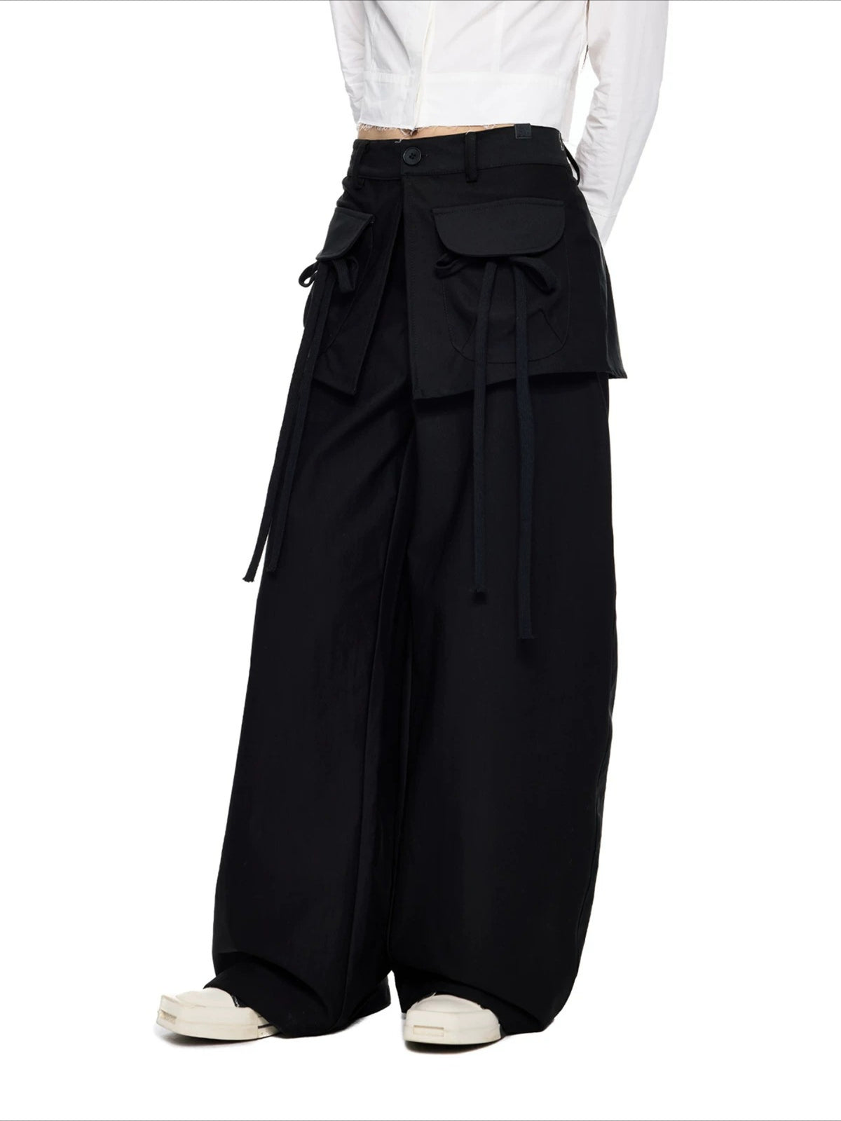 Drawstring Wide Leg Pants