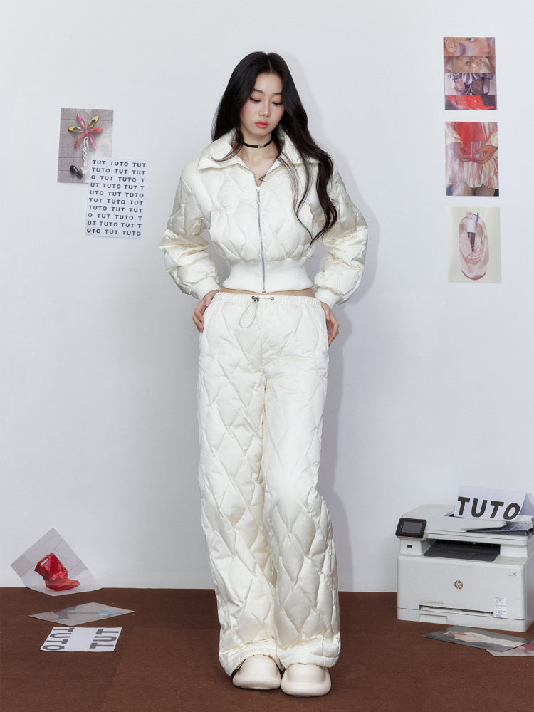 Cloud Atmosphere Pearl Glimmer Short Jacket &amp; Pant Set