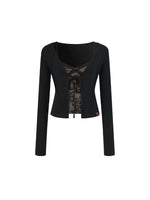 Lace V-neck Cardigan Top